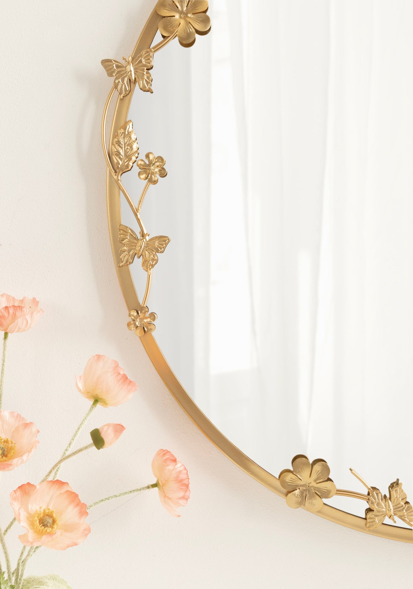 Rosette Garden Floral Wall Mirror