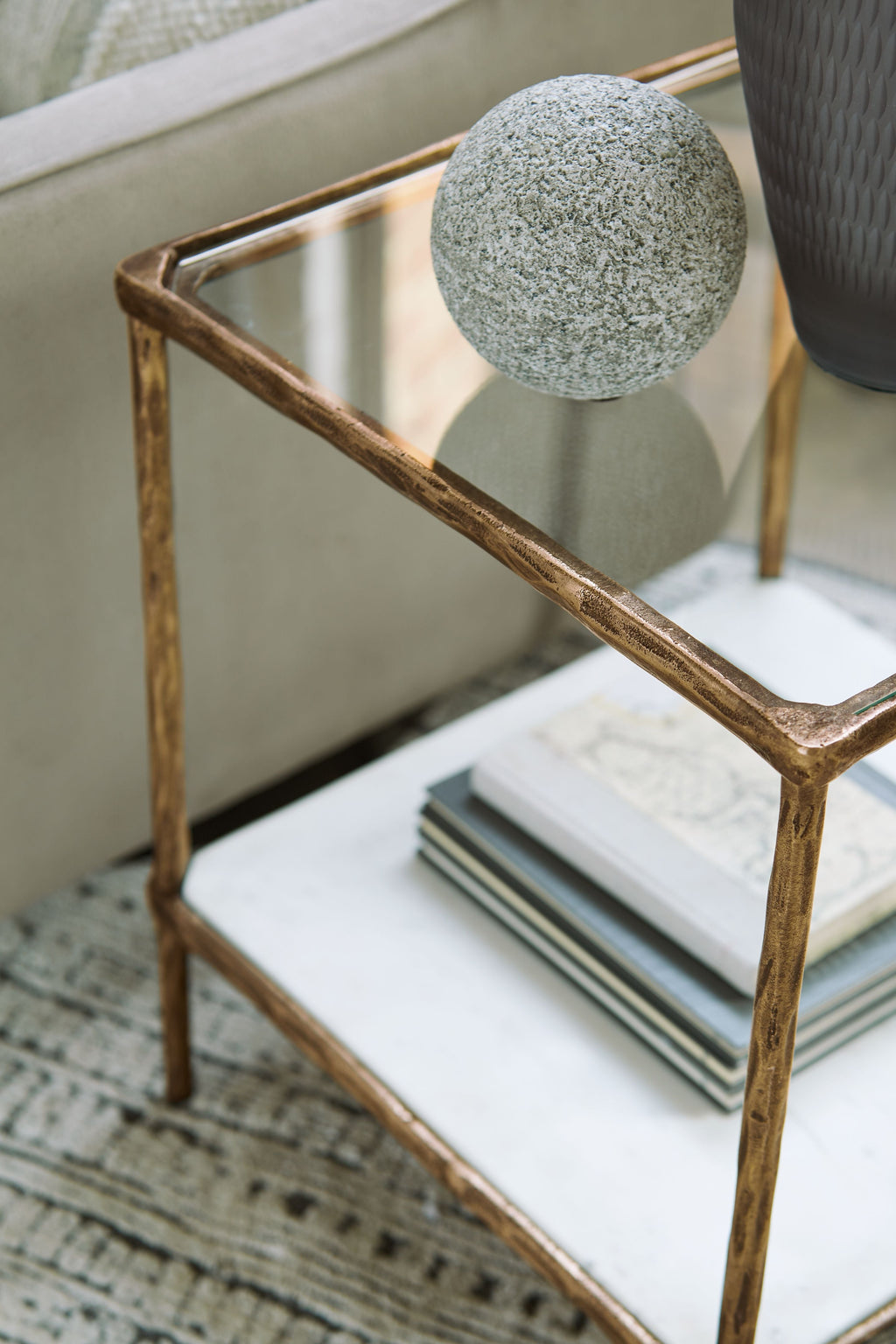 Chloe Brass Accent Table
