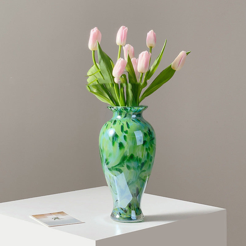 Emerald Handmade Green Glass Vase
