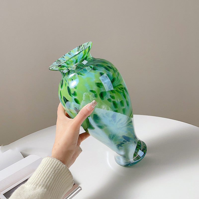 Emerald Handmade Green Glass Vase
