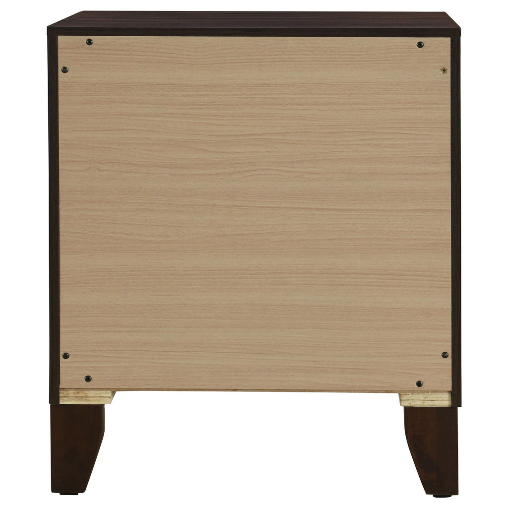 Walnut 2 drawer Nightstand Bedside Table