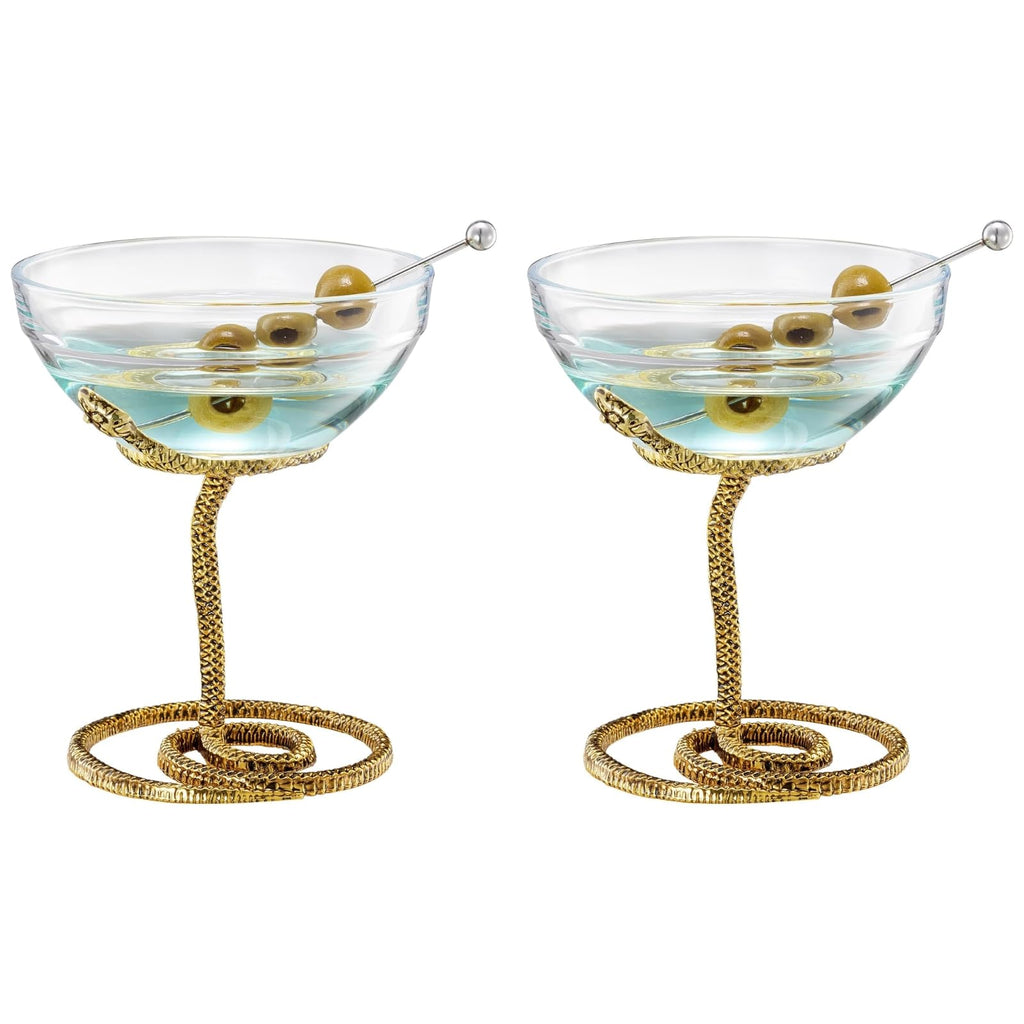 Serpentine Cocktail Glasses (Set of 2)
