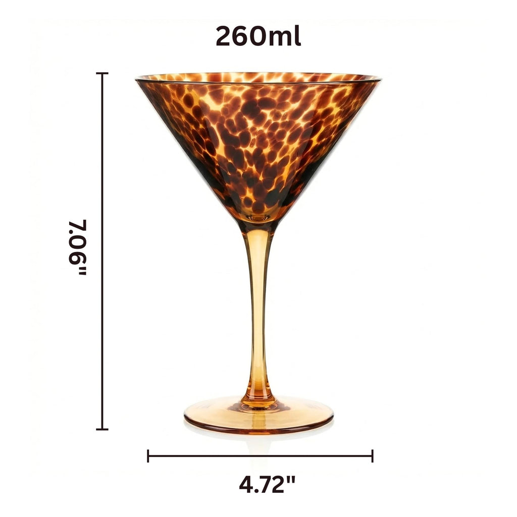 Manhattan Leopard Tortoiseshell Cocktail Glasses