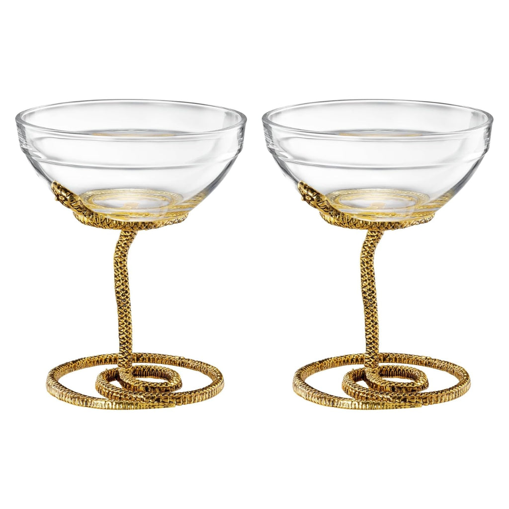 Serpentine Cocktail Glasses (Set of 2)