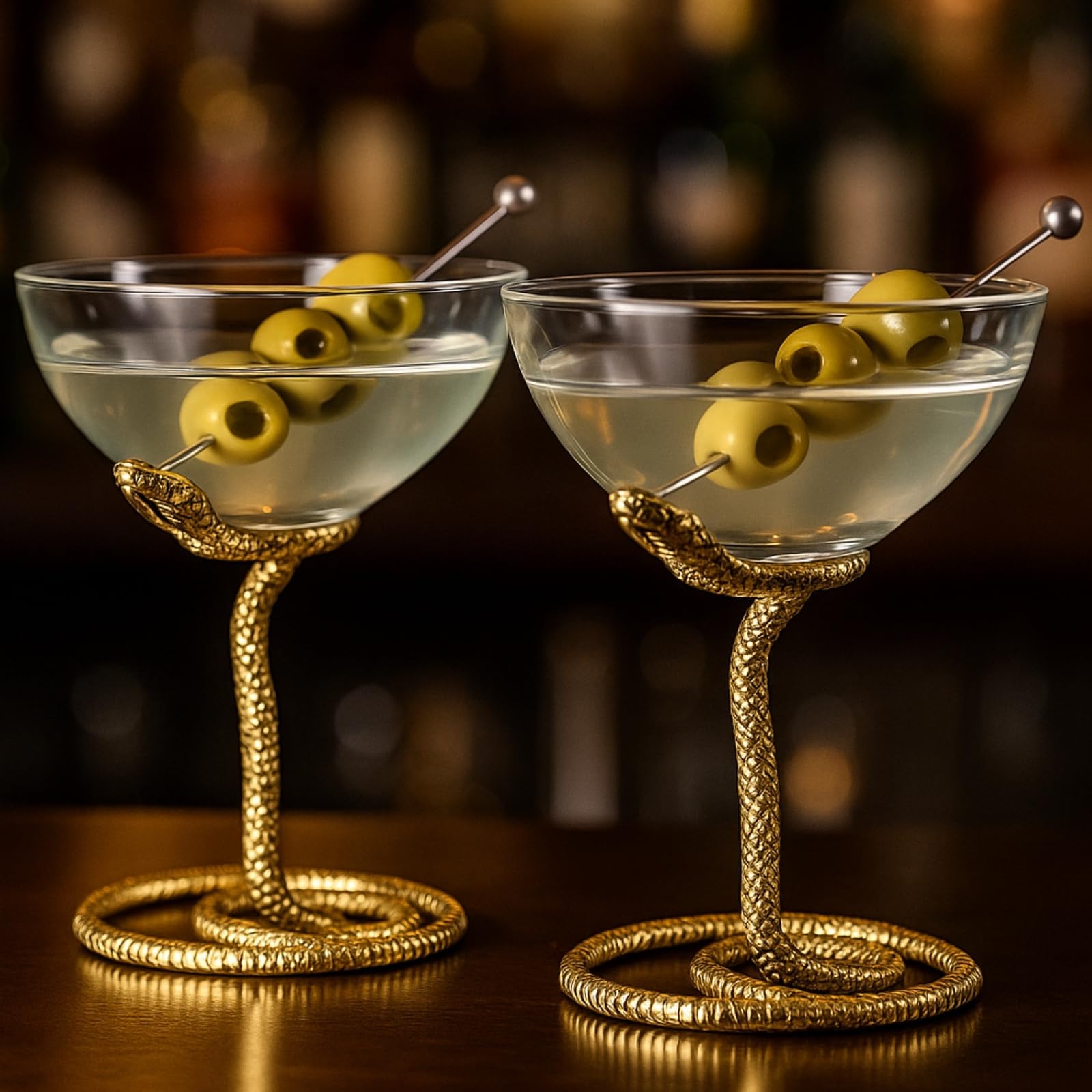 Serpentine Cocktail Glasses (Set of 2)