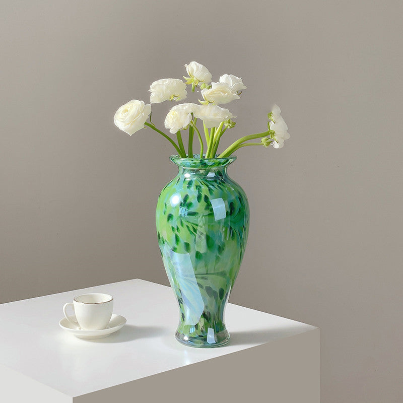 Emerald Handmade Green Glass Vase