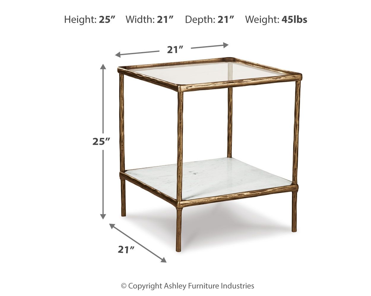 Chloe Brass Accent Table