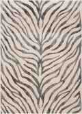 Gray & Bone White Zebra Print Area Rug