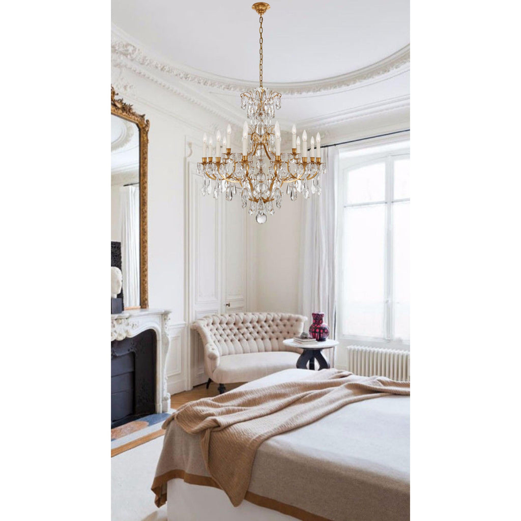Ophelia Gold & Crystal Chandelier