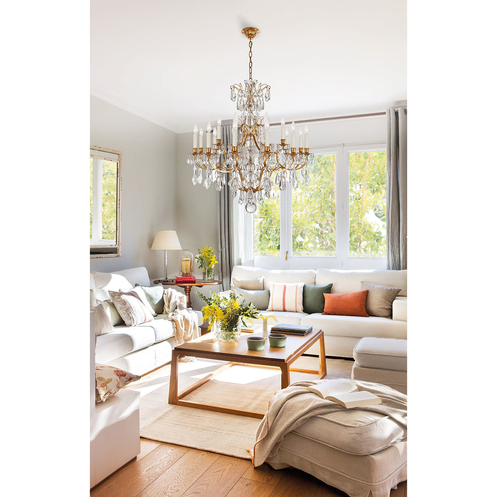 Ophelia Gold & Crystal Chandelier