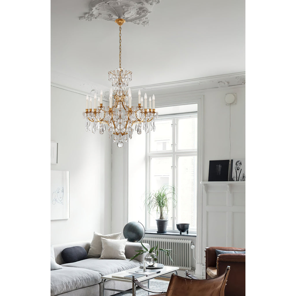 Ophelia Gold & Crystal Chandelier