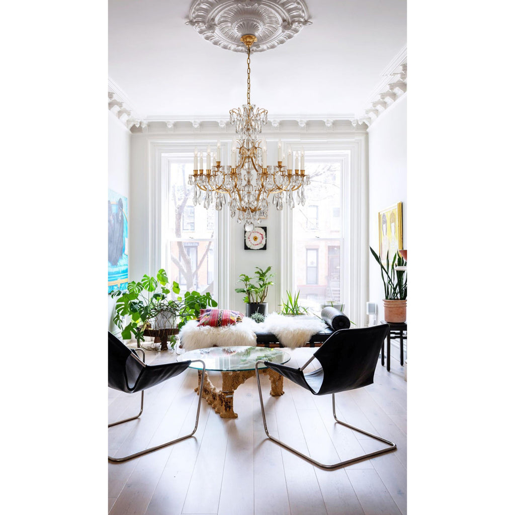 Ophelia Gold & Crystal Chandelier