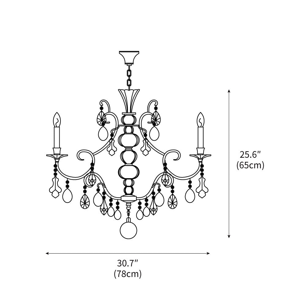 Ophelia Gold & Crystal Chandelier