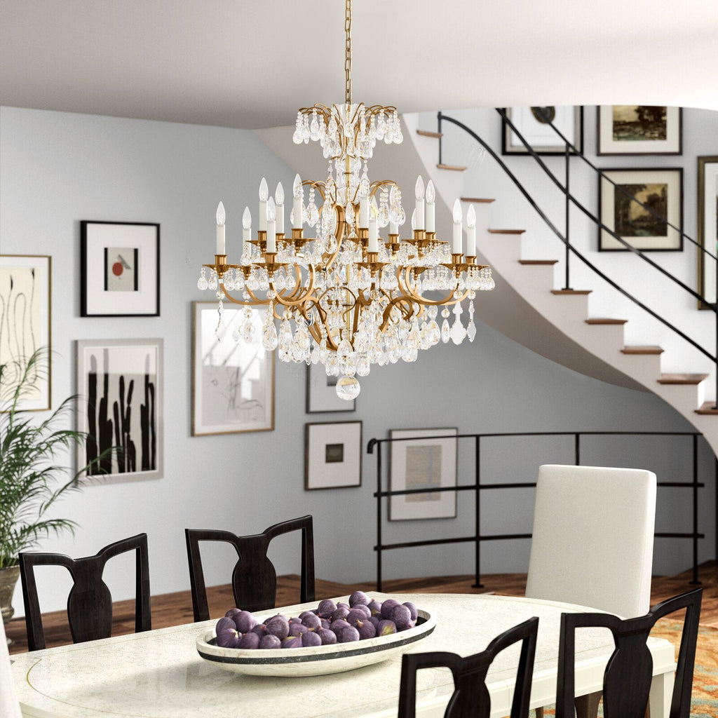 Ophelia Gold & Crystal Chandelier