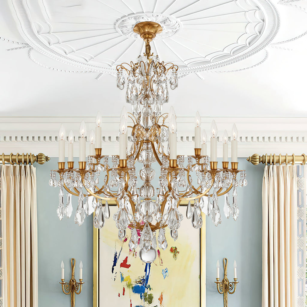 Ophelia Gold & Crystal Chandelier