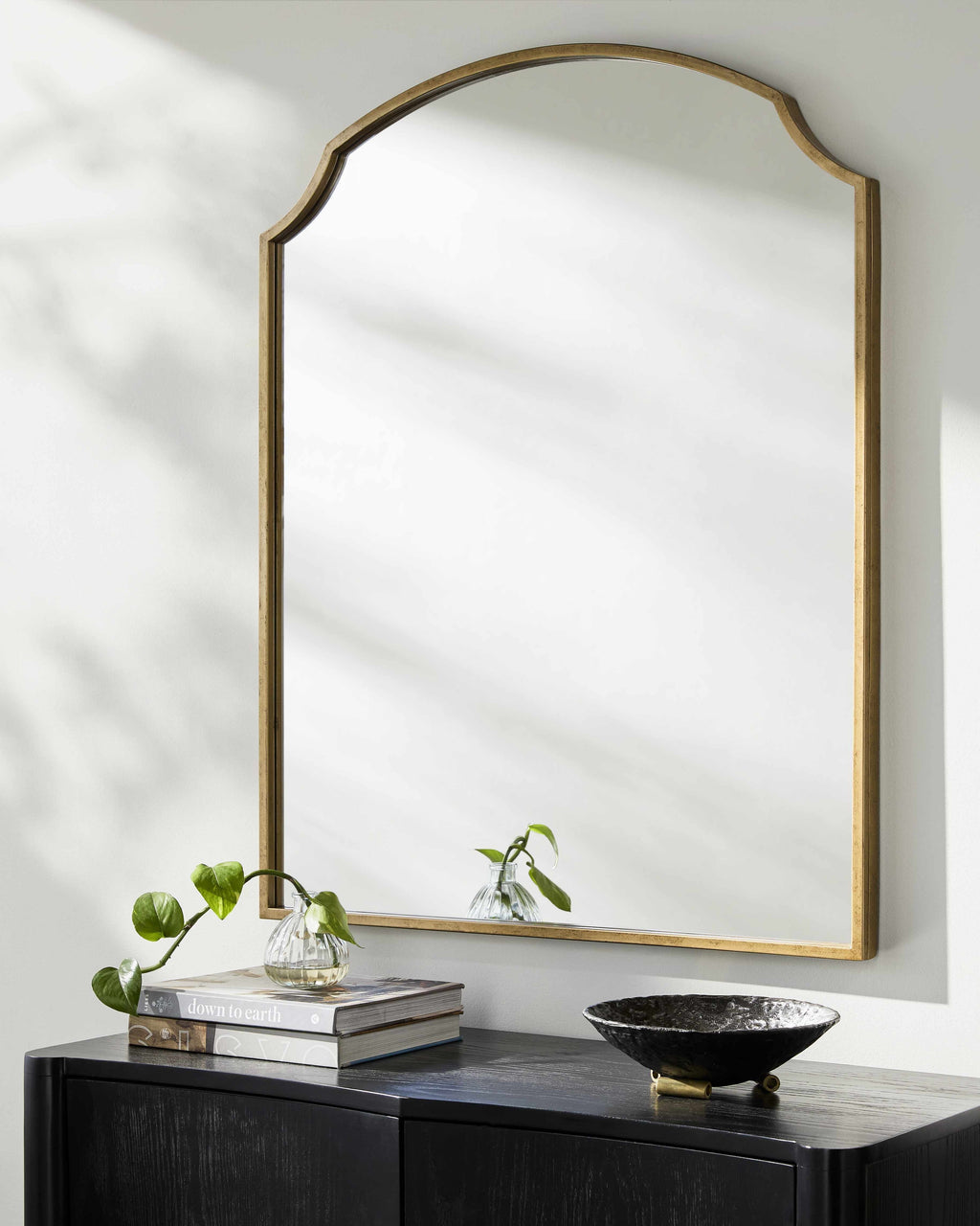 Chloe Gold Mirror with Iron Base