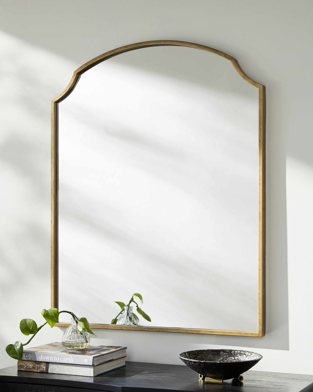 Chloe Gold Mirror with Iron Base