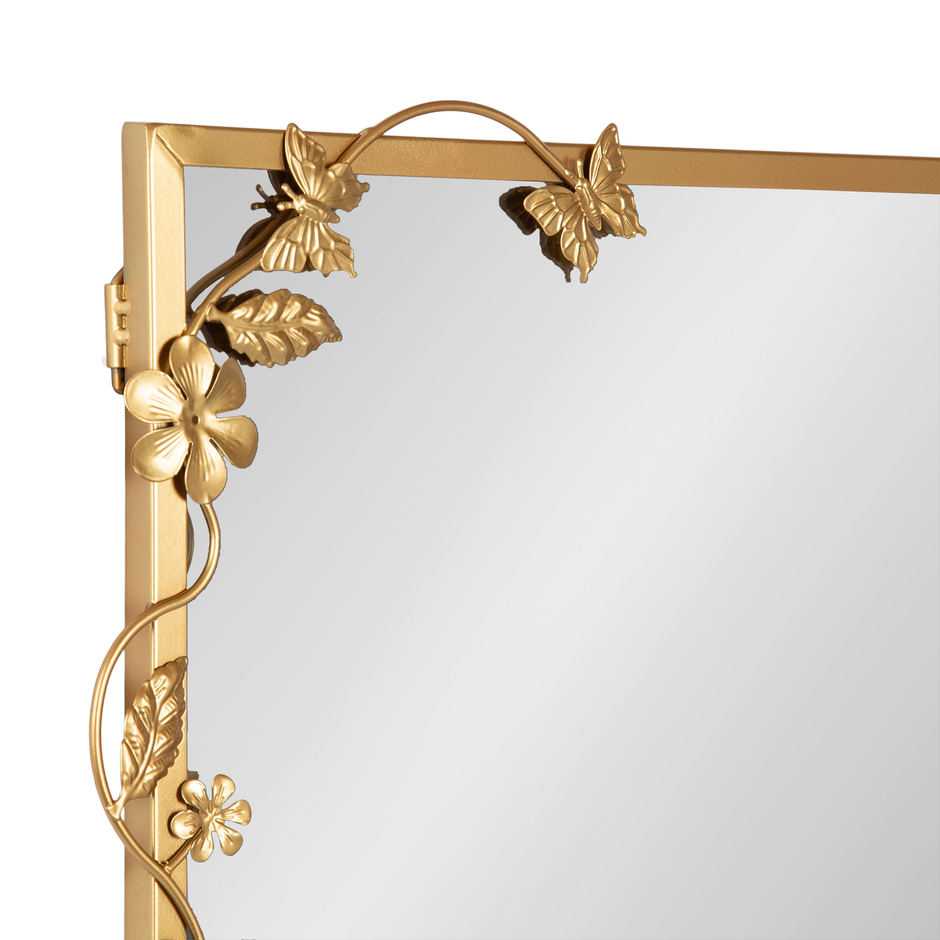 Rosette Floral Rectangular Mirror
