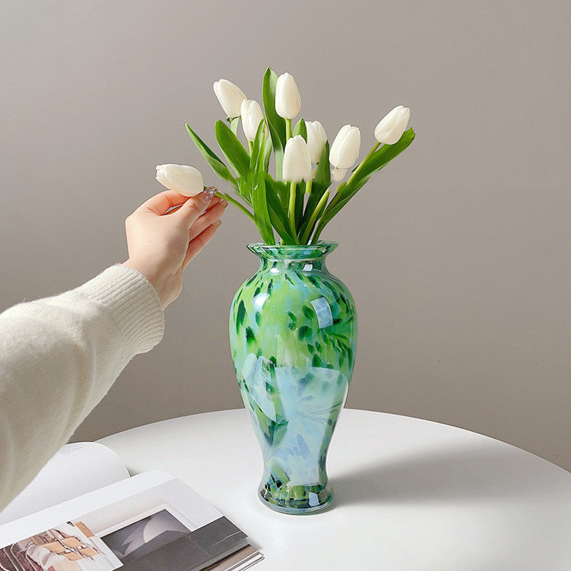 Emerald Handmade Green Glass Vase