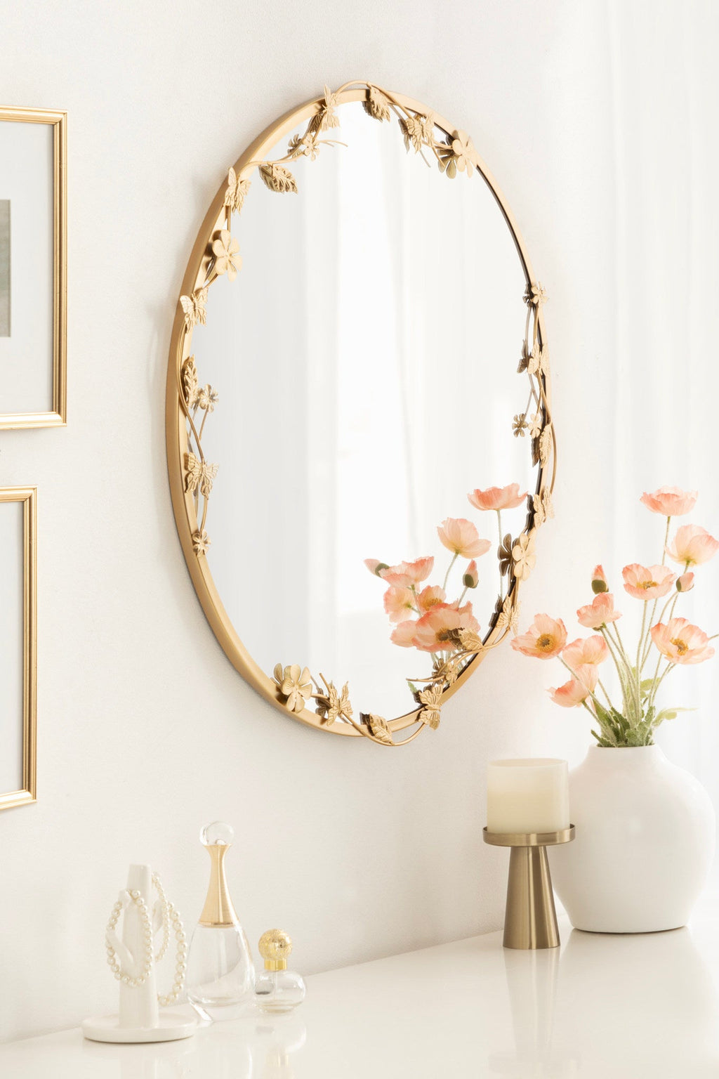 Rosette Garden Floral Wall Mirror