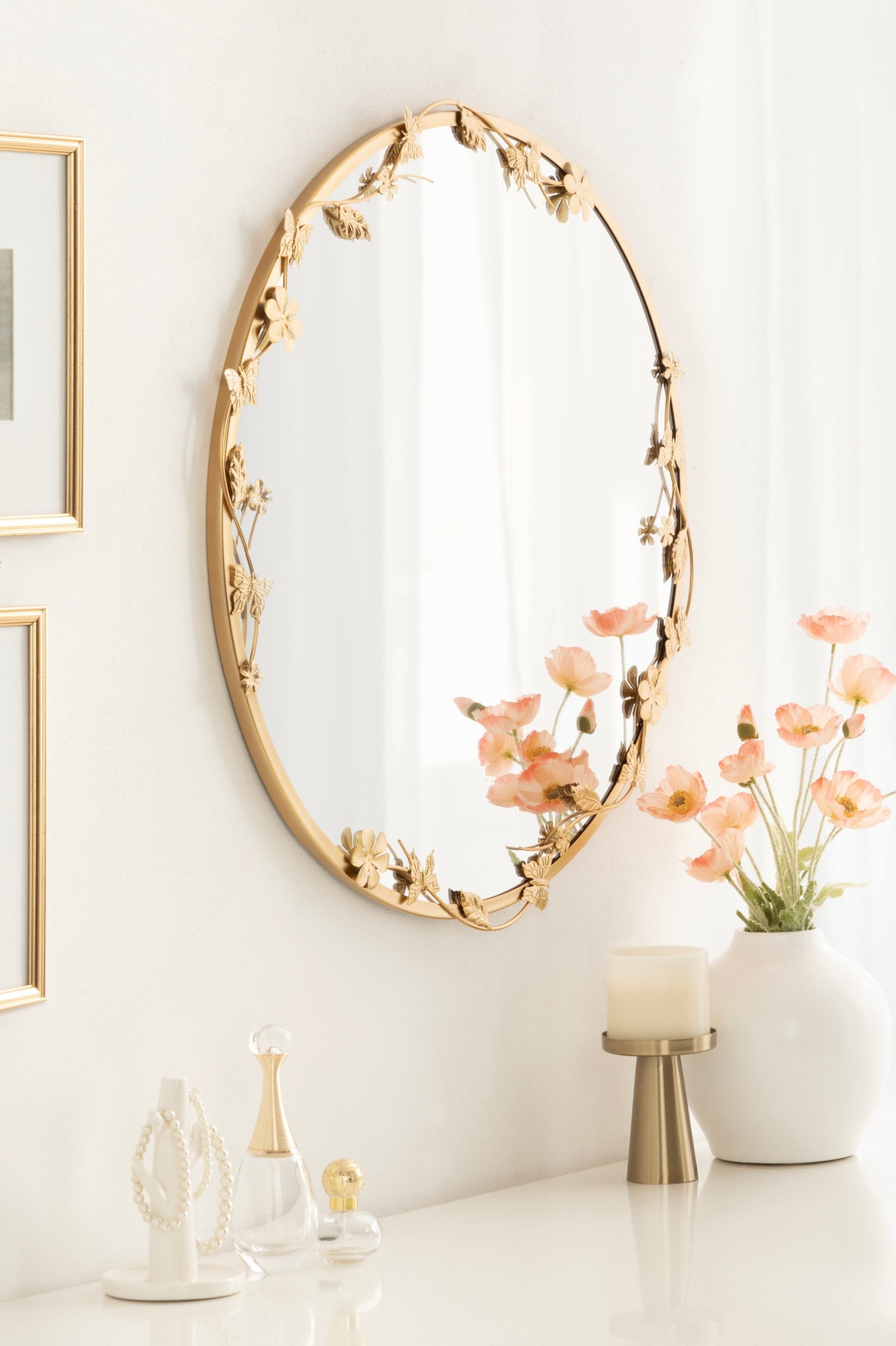 Rosette Garden Floral Wall Mirror