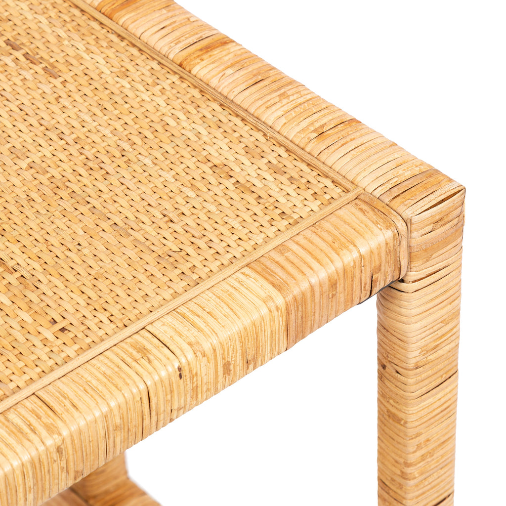 Eloise Rattan Rectangle Side Table