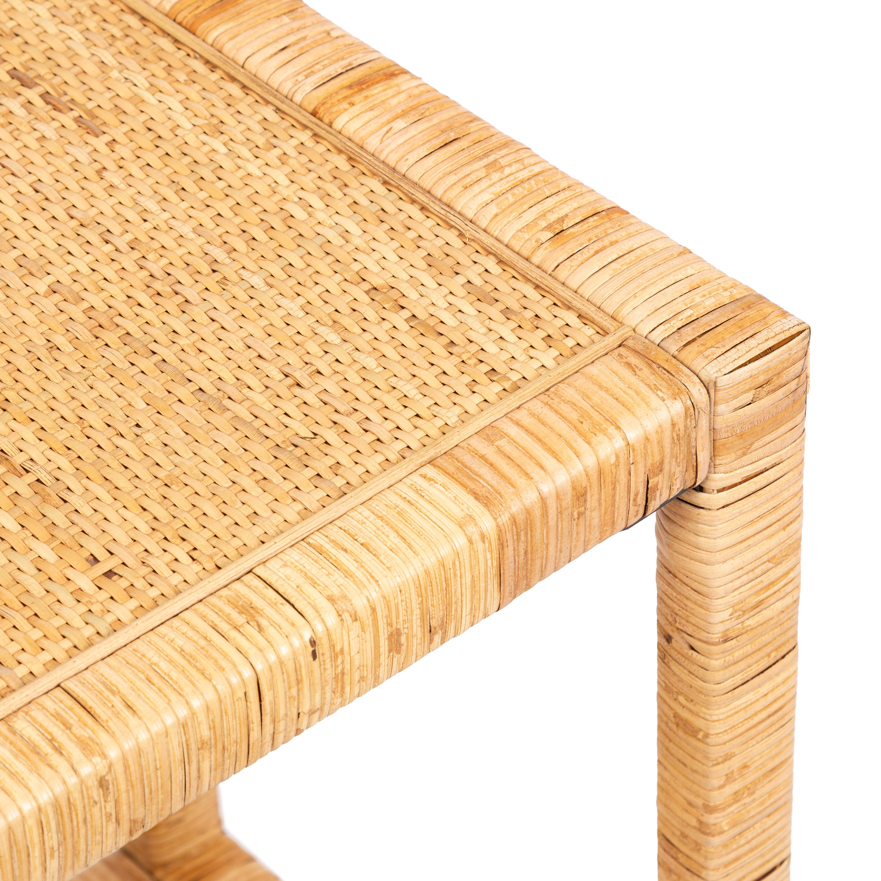 Eloise Rattan Rectangle Side Table