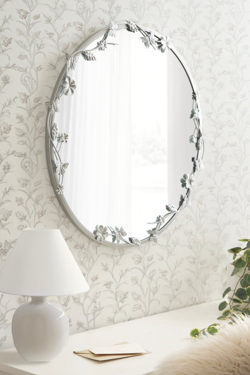 Rosette Garden Floral Wall Mirror