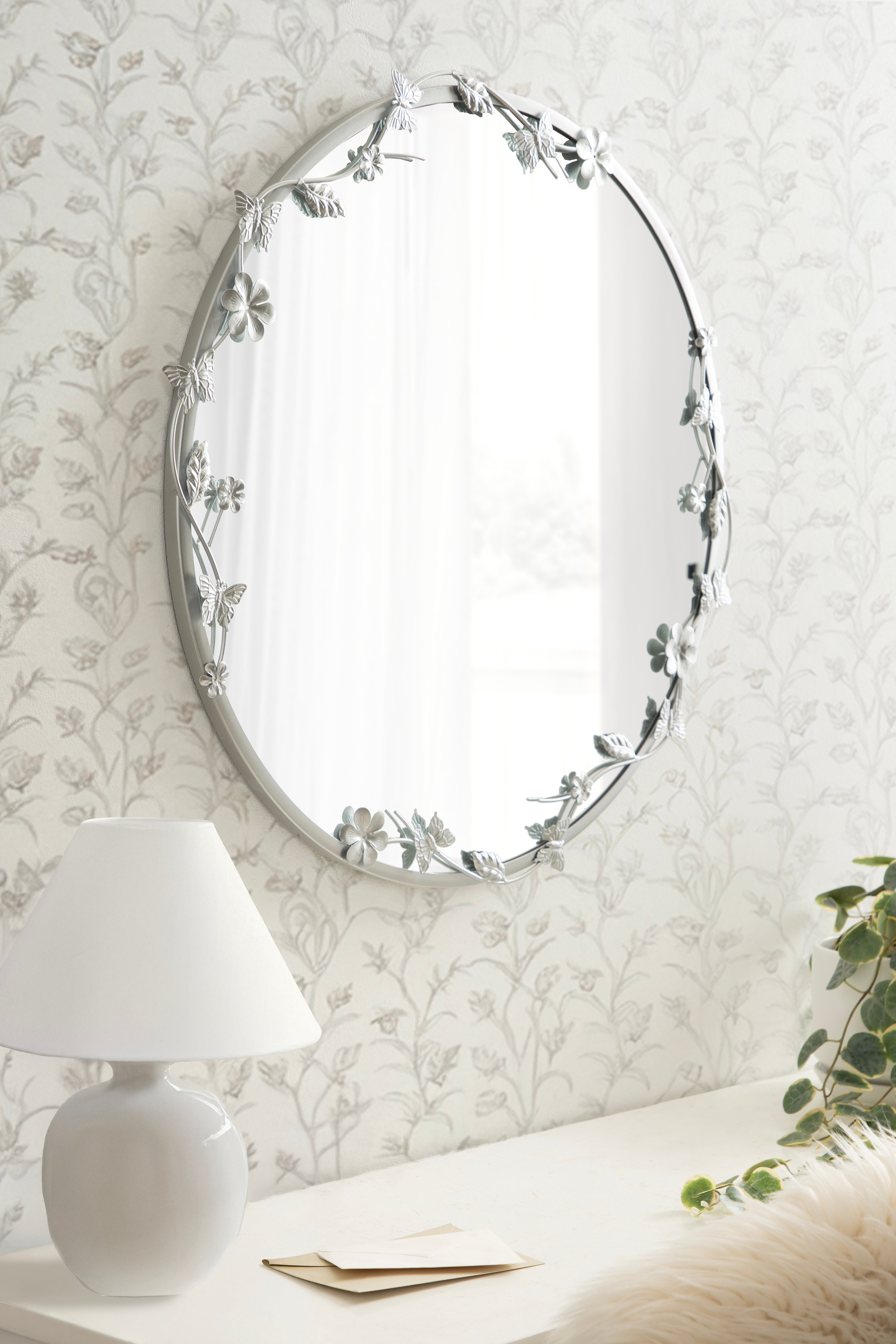 Rosette Garden Floral Wall Mirror